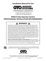 GTO 2000XLS Installation guide