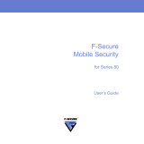 F-SECURE MOBILE SECURITY 80 Series User manual