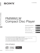 Sony CDX-GT640UI Owner's manual