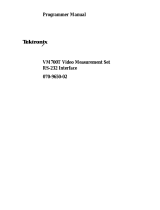 Tektronix VM700T Programmer's Manual