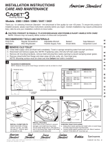 American Standard Cadet 3 Elongated Toilet 2457 Installation guide