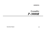 ONKYO P-3000R Owner's manual