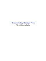 F-SECURE POLICY MANAGER PROXY - Administrator's Manual