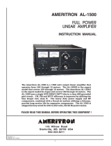 AMERITRON AL-1500F User manual