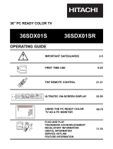 Hitachi 36SDX88B Operating instructions