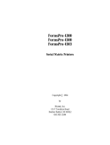 Printek 4300 User manual