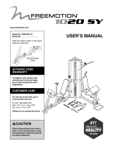 FreeMotion 1020 SY User manual