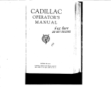 Cadillac 1931  V-12 User manual