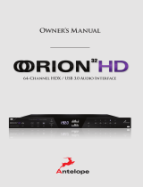 Antelope Orion32 HD Owner's manual
