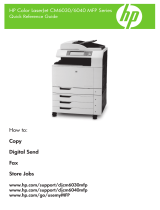 HP Color LaserJet CM6030/CM6040 Multifunction Printer series Reference guide
