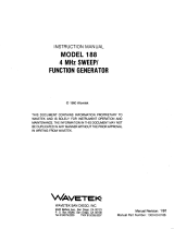 Wavetek 188 4 MHz Sweep Function Generator Owner's manual