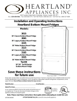 Heartland Legend 3165 Installation And Operating Instructions Manual