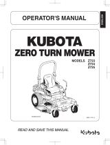 Kubota Z725 User manual