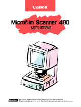Canon Microfilm Scanner 400 Owner's manual