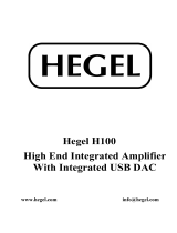 Hegel H100 User manual