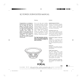 Focal SERIE KX Owner's manual