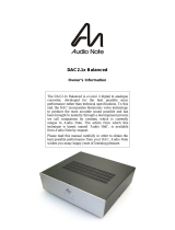 Audio Note DAC2.1x Balanced Owner's Information