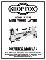 Shop fox W1752 Owner's manual