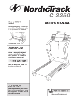 NordicTrack C2250 Treadmill User manual
