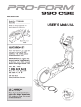 Pro-Form 990 CSE User manual