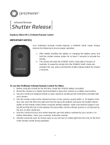 Promaster IR Remote for Nikon Owner's manual