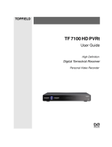Topfield TF 7100 HD PVRt User manual