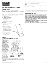 Honda FG110 Operating instructions