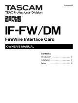 Tascam IF-FW Owner's manual