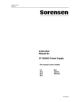 Sorensen XT Series User manual