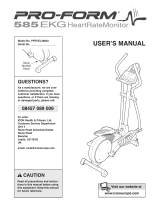 Pro-Form 585 Ekg Elliptical User manual