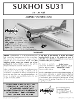 Hobbico SUKHOI SU31 .50-.91 ARF Assembly Instructions Manual