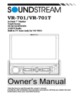 Soundstream VR-701 T Owner's manual