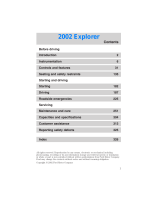 Ford 2002 Explorer User manual