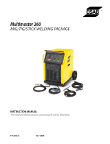 ESAB Multimaster 260 Mig/Tig/Stick Welding Package User manual
