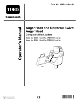 Toro Auger Head, Compact Tool Carrier User manual
