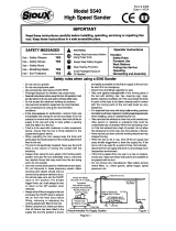Sioux Tools Model 5540 User Instructions