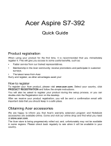 Acer Aspire S7-392 Quick start guide