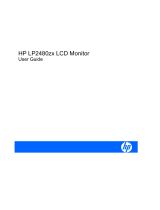 HP DreamColor LP2480zx Professional Monitor User manual