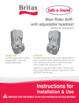 Britax MAXI RIDER AHR Instructions For Installation Manual