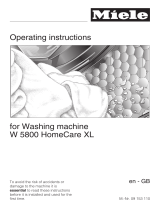 Miele W 5800 HomeCare XL Owner's manual