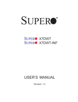 Supermicro X7DWT-INF User manual