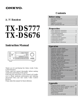 ONKYO TX-DS777 User manual