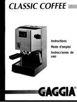 Gaggia CLASSIC COFFEE Instructions Manual