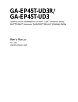 Gigabyte GA-EP45T-UD3 User manual