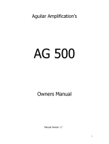 Aguilar AG 500 Owner's manual