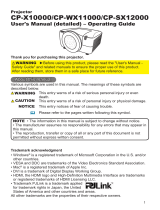 Hitachi CP-WX1100 User manual