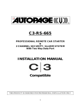Autopage C3-RS-665 Installation guide