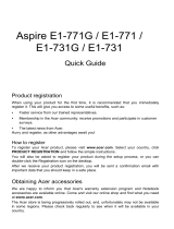 Acer Aspire E1-731G Quick start guide