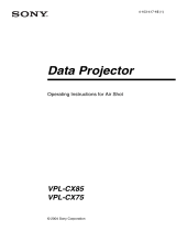 Sony VPL-CX85 Operating instructions