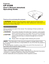 Hitachi X308 - CP XGA LCD Projector User's Manual And Operating Manual